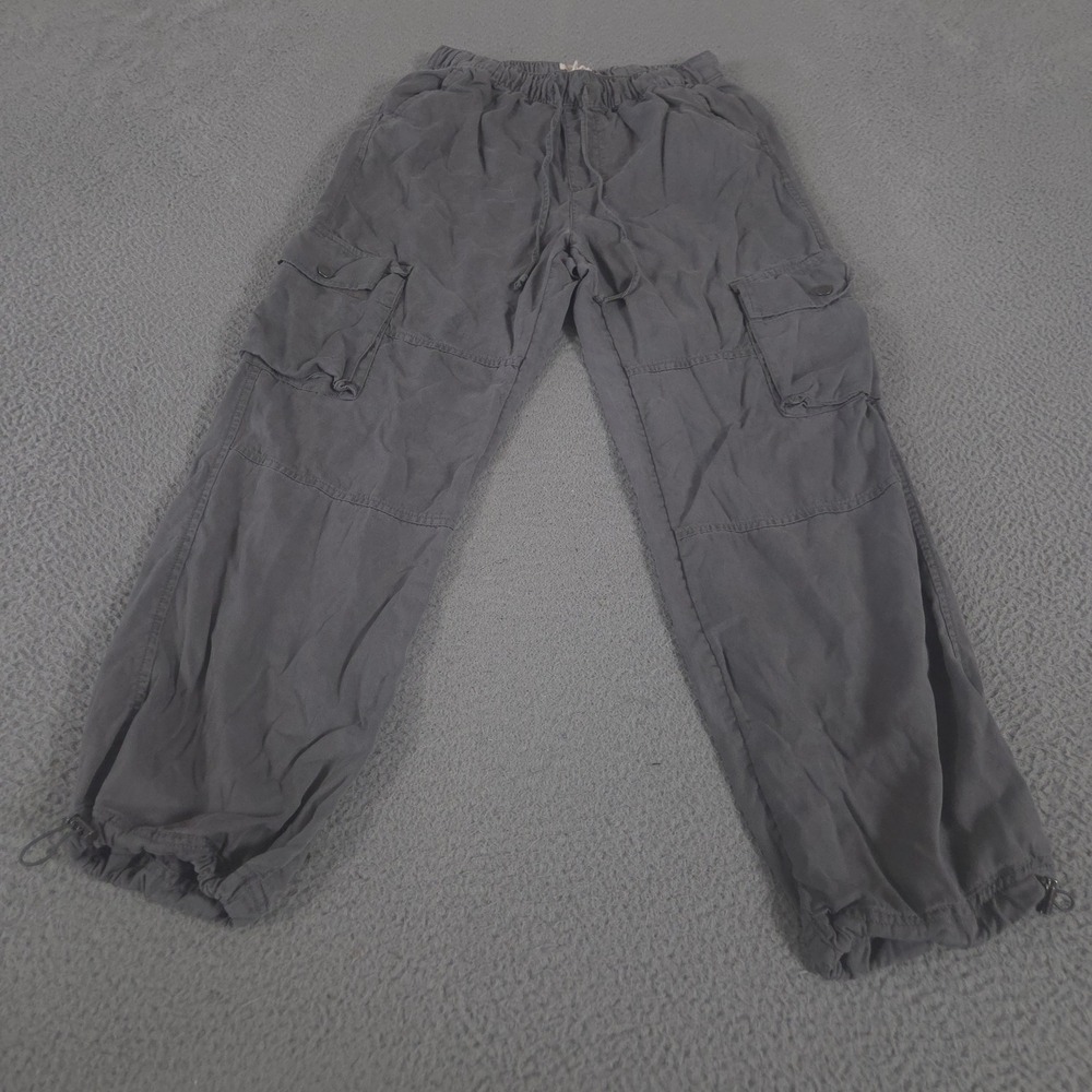 C&C California Pants Womens S Lyocell‎ Elastic Waist Cargo Straight Leg Jogger